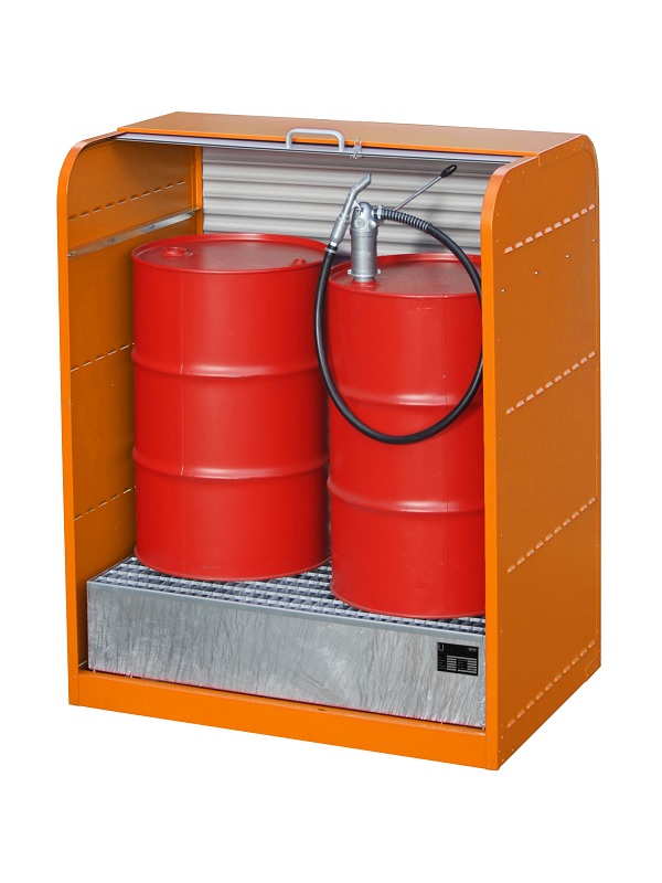 BAUER Gefahrstoff-Rollladenschrank RSG-1 für 2 x 200 l Fässer