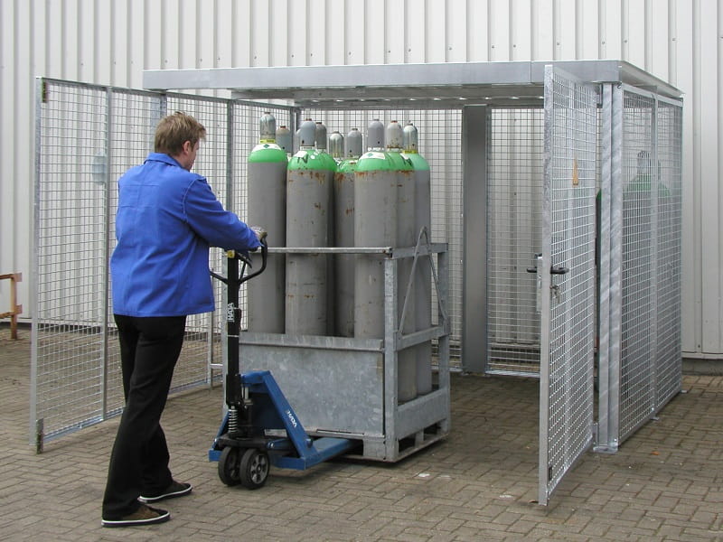Gasflaschen Container für Paletten TYP GFC-M-DF