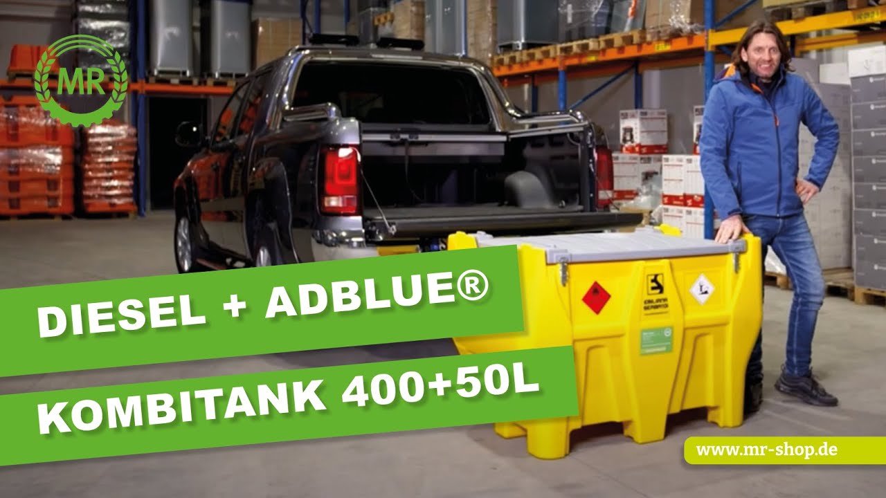 Mobile Kombi-Tankstelle für Diesel und Ad-blue (900 + 100 Liter), Pumpe 12 V